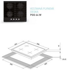 PGG64W černá + 5LET záruka ZDARMA
