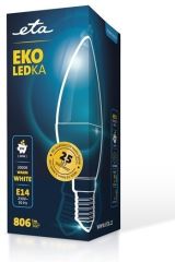E14 8W LED svíčka teplá bílá