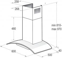 OK637G 60cm nerez/sklo