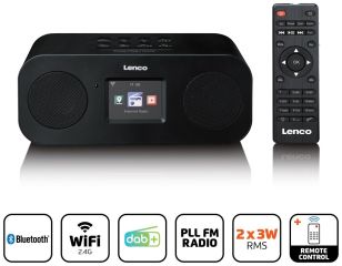 LENCO DIR-121BK černá