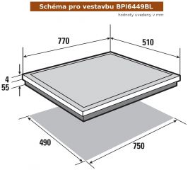 BPI6449BL černá + 4ROKY záruka ZDARMA