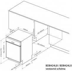BDB424LX nerez + 4ROKY záruka ZDARMA