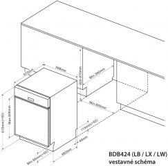 BDB424LW bílá + 4ROKY záruka ZDARMA