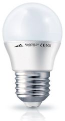 E27 7W LED kulatá teplá bílá