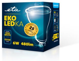 GU10 6W LED studená bílá