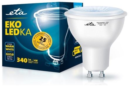 GU10 4W LED teplá bílá