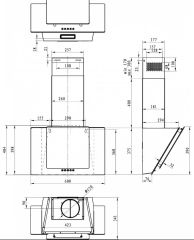 OV648GBX 60cm nerez/černá/sklo