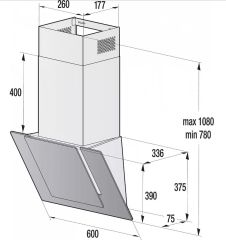 OV648GBX 60cm nerez/černá/sklo