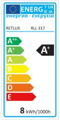 RLL 317 A60 E27 8W PIR