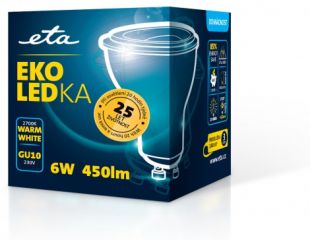 GU10 6W LED teplá bílá