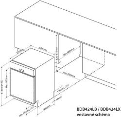 BDB424LB černá + 4ROKY záruka ZDARMA