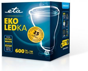 GU10 7W LED neutrální bílá