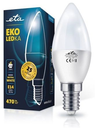E14 5,5W LED svíčka neutrální bílá