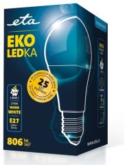 E27 8,5W LED teplá bílá