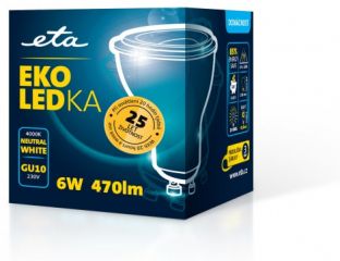 GU10 6W LED neutrální bílá