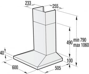 WHC643A1XGB černá/nerez