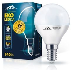 E14 4W LED kulatá teplá bílá
