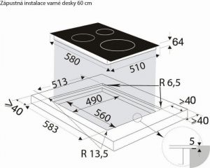 BPI6464B černá + 4ROKY záruka ZDARMA