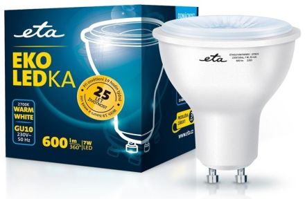 GU10 7W LED teplá bílá