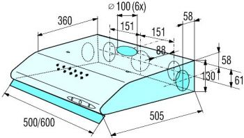 OP610BR 60cm hnědá