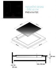 PHD616F2C černá + 5LET záruka ZDARMA