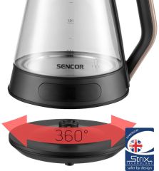 SWK1595BK černá/sklo